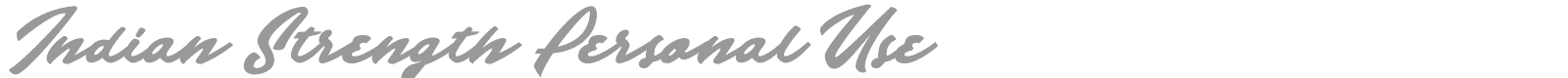 Indian Strength font preview